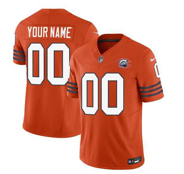 Men%27s Chicago Bears Active Player Custom 2023 F.U.S.E. Orange Throwback Limited Football Stitched Jersey->customized nfl jersey->Custom Jersey